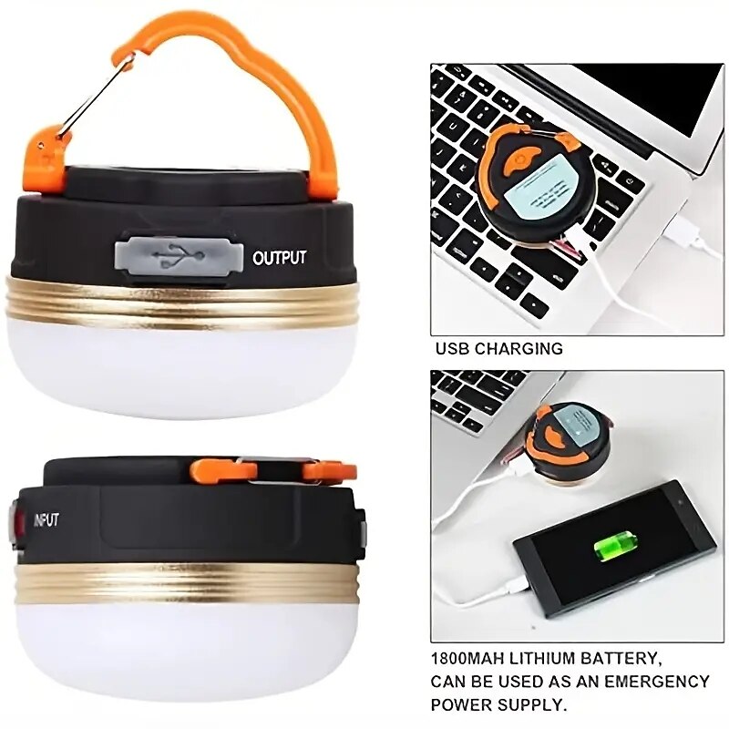 Outdoor LED Camping Lights USB Rechargeable Emergency Lights Magnet Adsorption Hanging Lights Lighting Waterproof Lights Camping Lights4