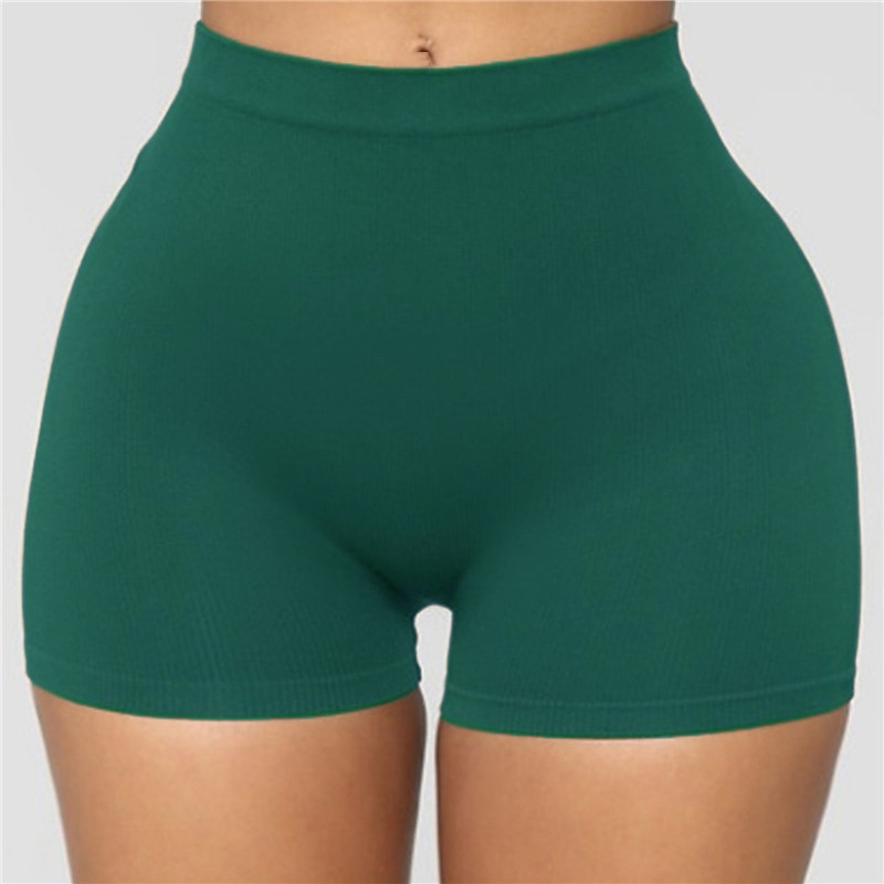 Women's Gym Shorts Yoga Shorts Biker Shorts Butt Lift Tummy Control High Waist Gym Workout Running Fitness Bottoms Solid Color Black White Army Green Spandex Sports Activewear High Elasticity Skinny3