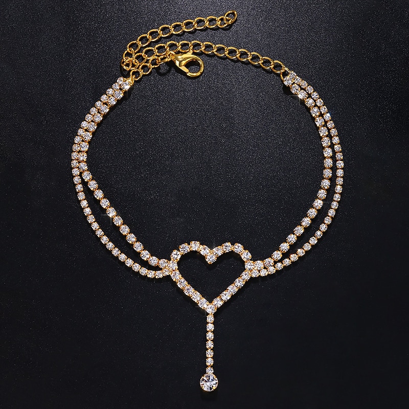 Women's Fashion Outdoor Heart Anklet4