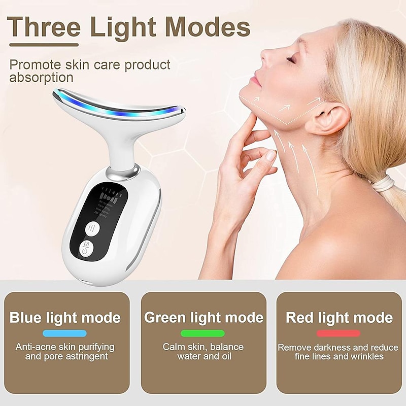 HY48 Neck Anti Wrinkle Face Lifting Beauty Device Led Photon Therapy Skin Tighten Reduce Double Chin Remove Neck Lines3