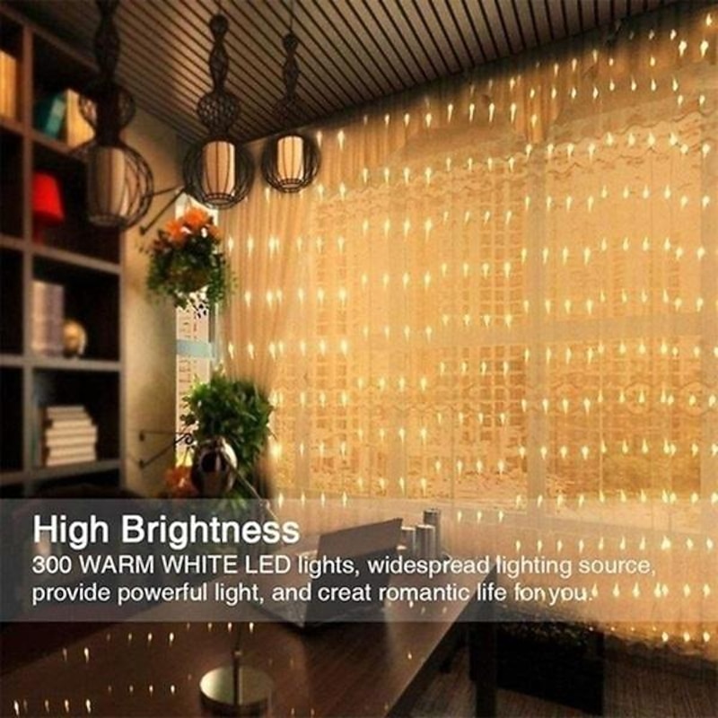 Curtain Fairy Lights String Light 8 Modes with Remote Control Christmas Party Wedding Light Decoration Lights USB Powered4