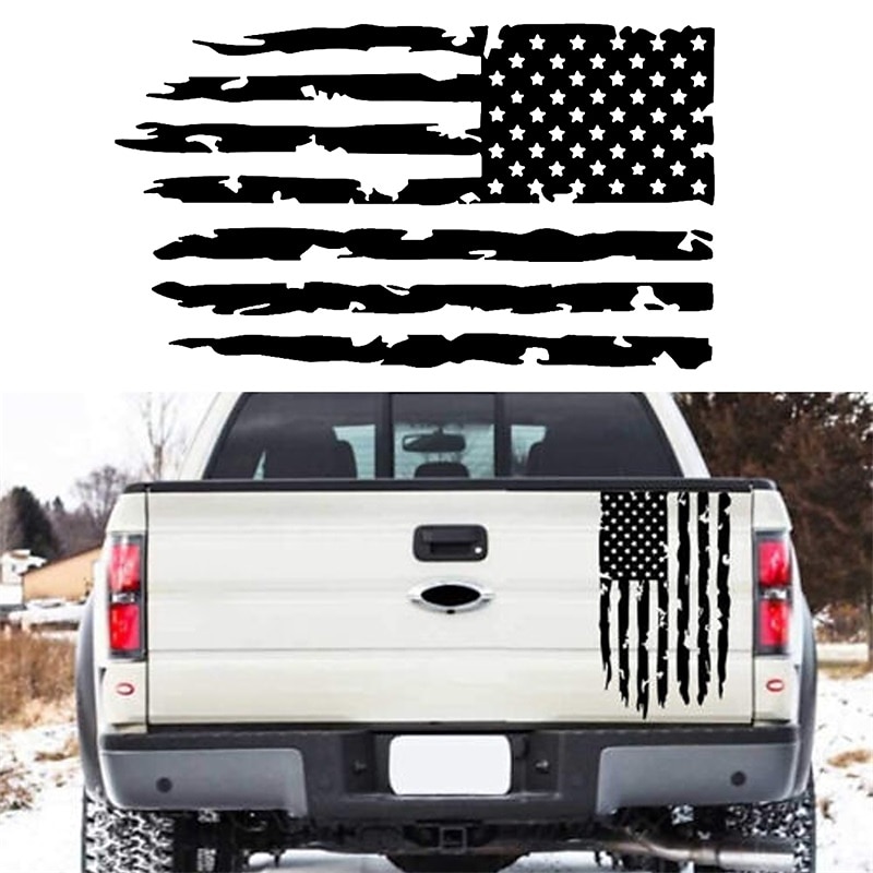 American USA Flag Truck Tailgate Vinyl Decal Car Sticker Compatible with Most Pickup Trucks and Most Vehicles4