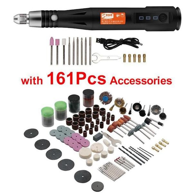 15000RPM Mini Drill Electric Drill Handheld USB Engraving Pen Polishing Machine With Dremel Rotary Tool Accessories DIY Tools2