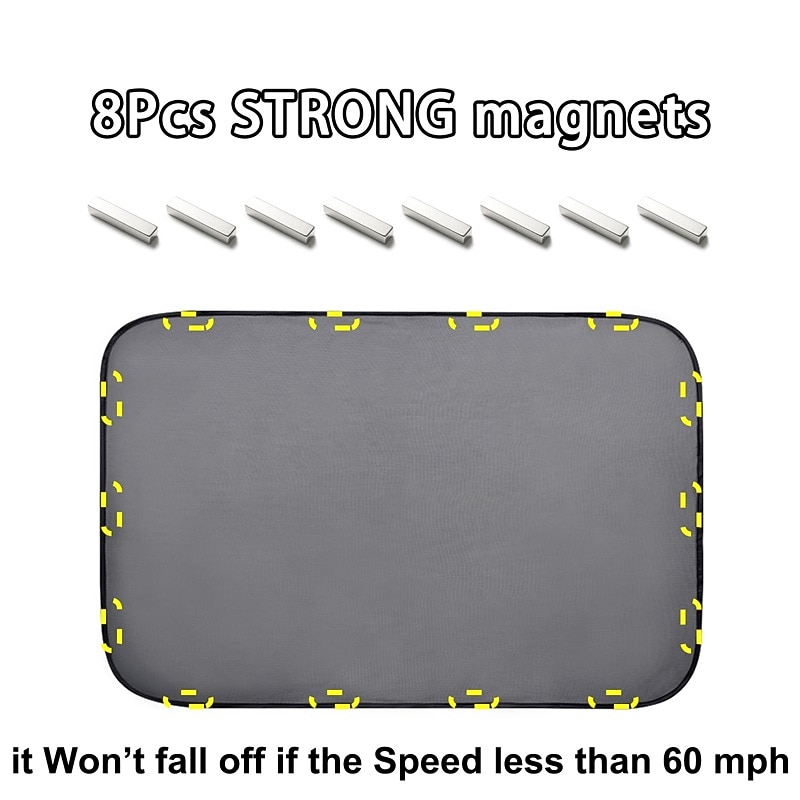 Magnetic Car Sunroof Sun Shade, UV Protection Mesh Moonroof Cover for SUV, Insect Screen & Breathable Awnings for Camping Trips4