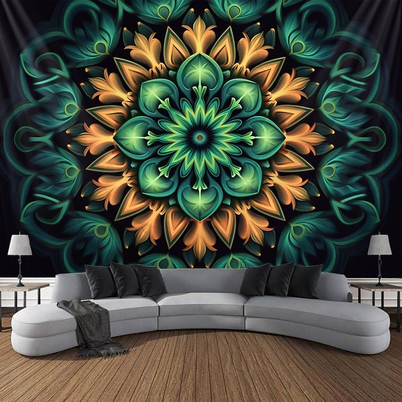 3D Mandala Bohemian Hanging Tapestry Wall Art Large Tapestry Mural Decor Photograph Backdrop Blanket Curtain Home Bedroom Living Room Decoration 6