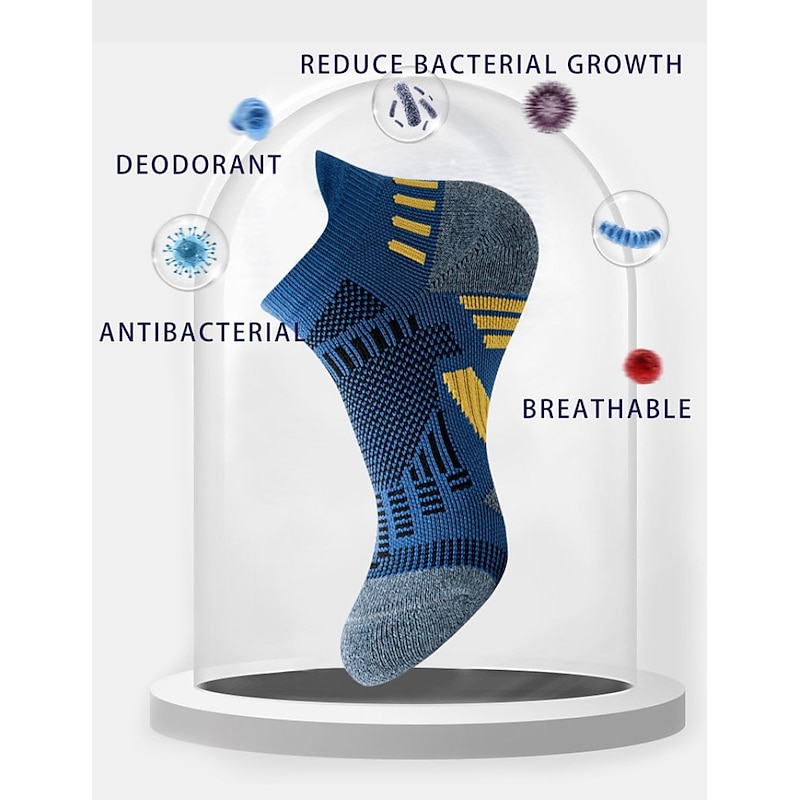 2 Pairs Men's Running Socks Low Cut Socks White Color Casual Daily Basic Medium Four Seasons Stylish Traditional Classic