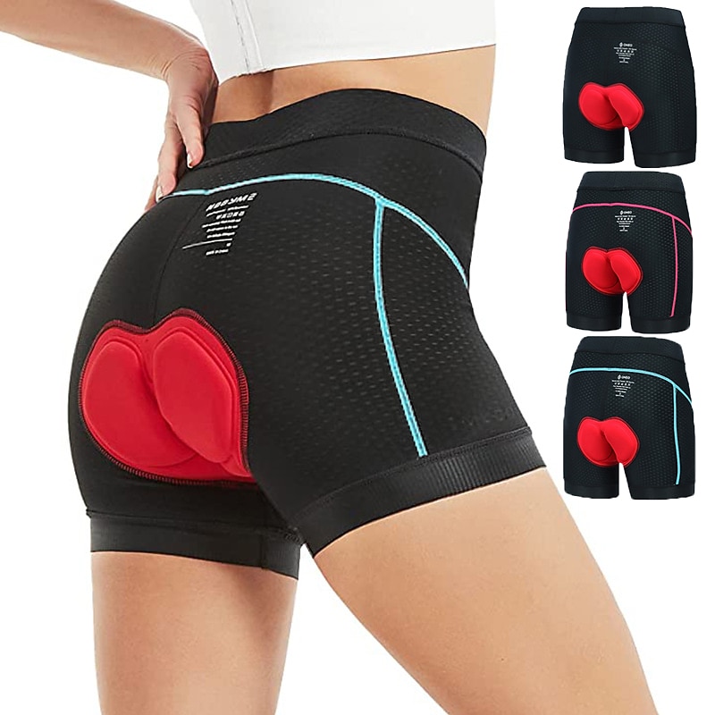 Women's Cycling Underwear Shorts Bike Shorts 3D Padded Shorts Bike Padded Shorts / Chamois Bottoms Mountain Bike MTB Road Bike Cycling Sports 3D Pad Quick Dry Lightweight Sweat wicking Black Blue