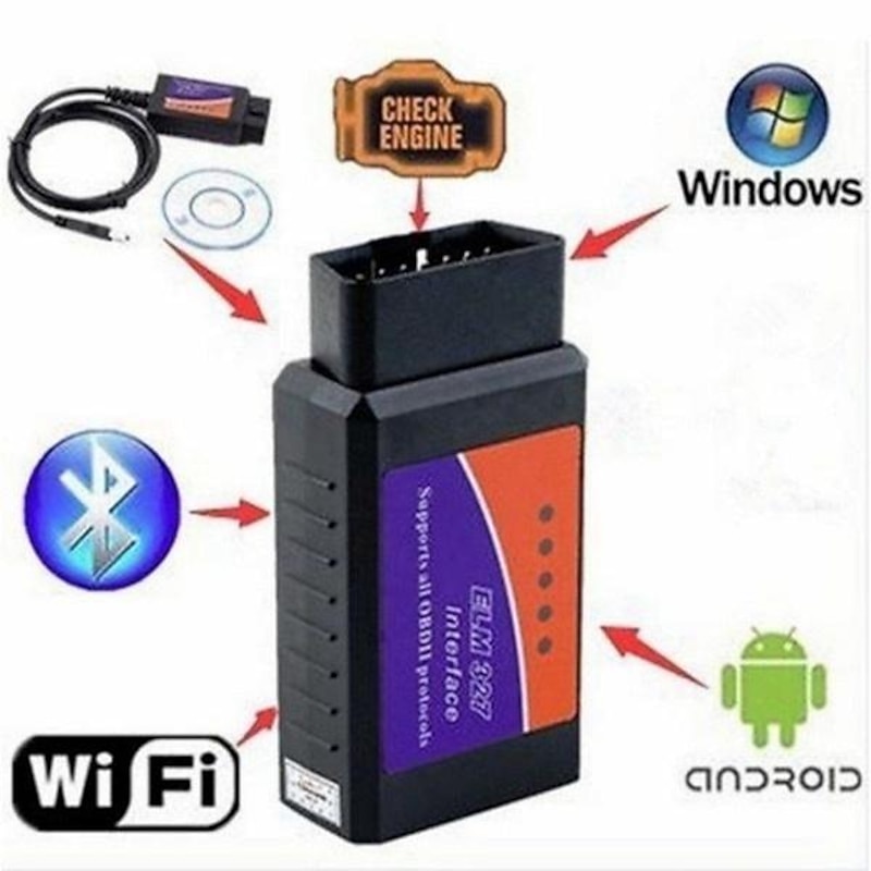 Advanced WIFI Bluetooth OBDII OBD2 ELM327 Car Diagnostic Scanner Code Reader for IOS&amp;Android2