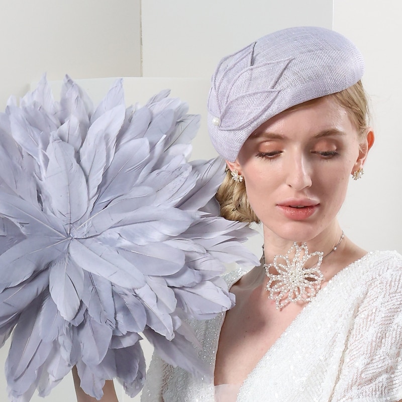 Hats Sinamay Saucer Hat Pillbox Hat Evening Party Ladies Day Wedding British With Pearls Headpiece Headwear4