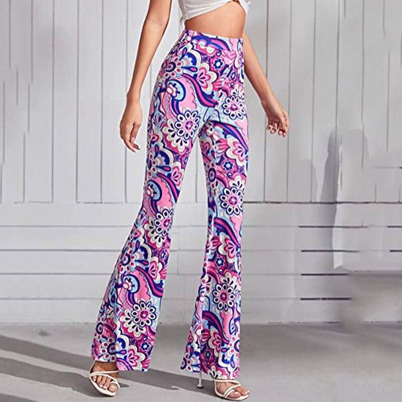 Retro Vintage 1960s 1970s Dude Funk Bell Bottom Pants Hippie Disco Fancy Dress Women's Kings Day Daily Wear Pride Parade Pride Month Adults' Pants