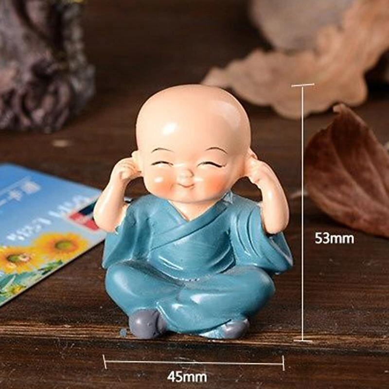 Creative 4 Little Monk Resin Ornaments, Desktop Decoration Crafts3