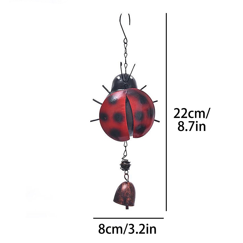 1pc Bee Wind Chimes Ladybug Wind Chimes Indoor Outdoor Mobile Romantic Chimes Hanging Ornament For Window Balcony Garden Patio Yard Backyard Or Festival Decor3