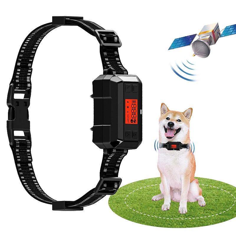 GPS Wireless Dog Fence Electric Dog Fence Pet Containment SystemRange 33-999 Yard Adjustable Warning Strength Rechargeable Harmless and Suitable for All Dogs(New Model for 2023!)