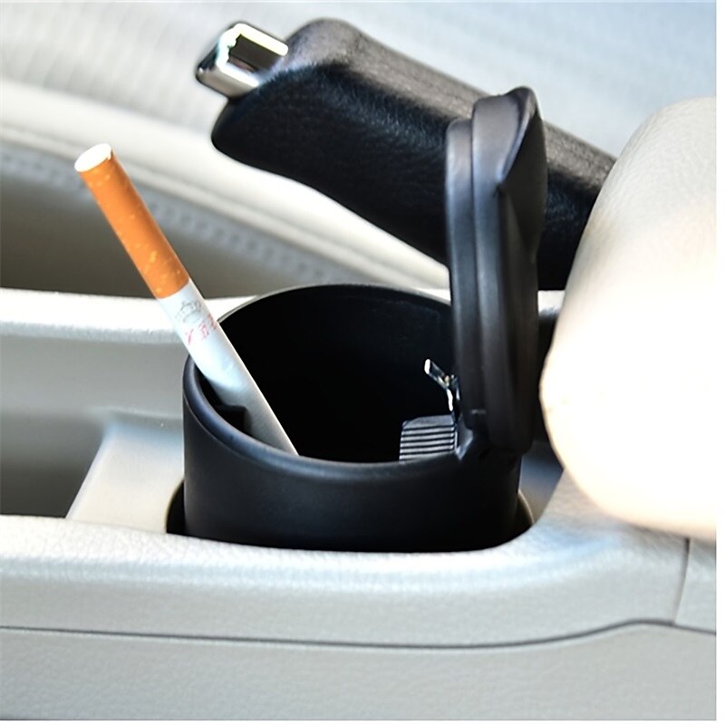 Car Ashtray With Lid Led Light Cigarette Ashtray Holder Smokeless Ash Tray With LED Blue Light Car Ash Tray For Car Truck Auto Office Home4