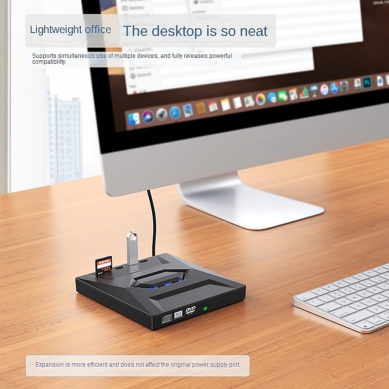 7 In 1 Portable USB 3.0 Ultra-thin External DVD Recorder Drive Reader Player Optical Drive For Laptop Desktop Accessories3