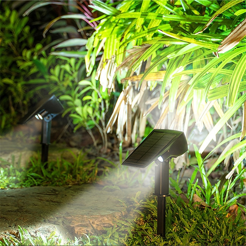 Solar Spot Lights Outdoor, IP65 Waterproof 43 LED Solar Garden Landscape Lights, Wall Mount Auto On/Off for Christmas Yard & Garden3