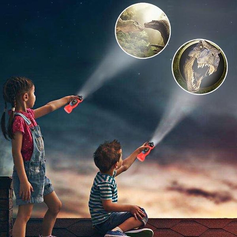 24 Patterns Flashlight Children Toys Cartoon Dinosaur Projector Lamp Early Enlightenment Education Kids Toy2