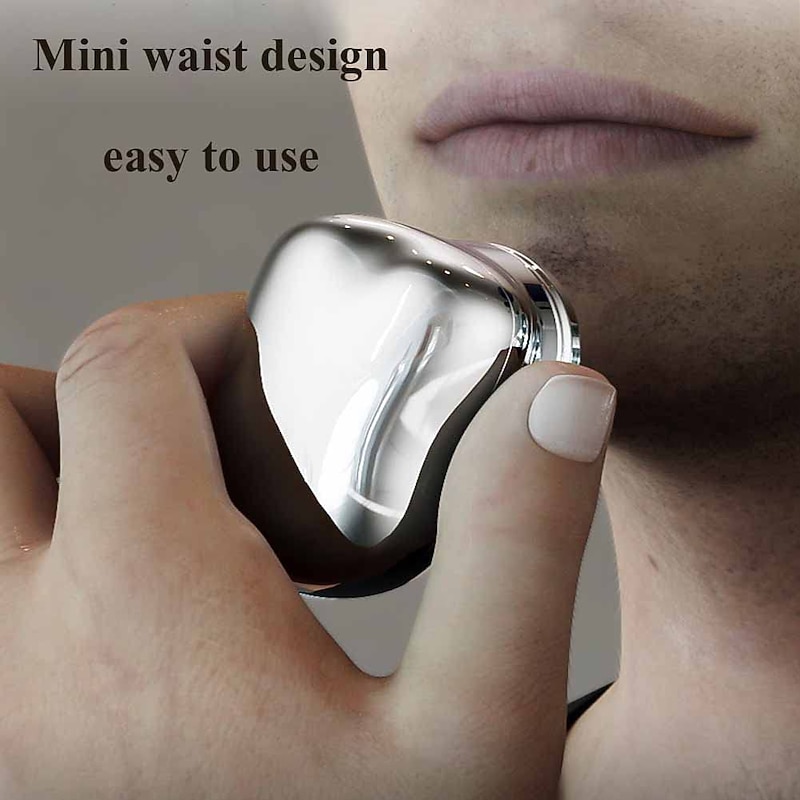 2023 New Upgrade Powerful Storm Shaver Men's Electric Shavers, Rechargeable USB Electric Shaver, Portable Mini Shaver, Pocket Size Wet and Dry, Easy One-Button Use4