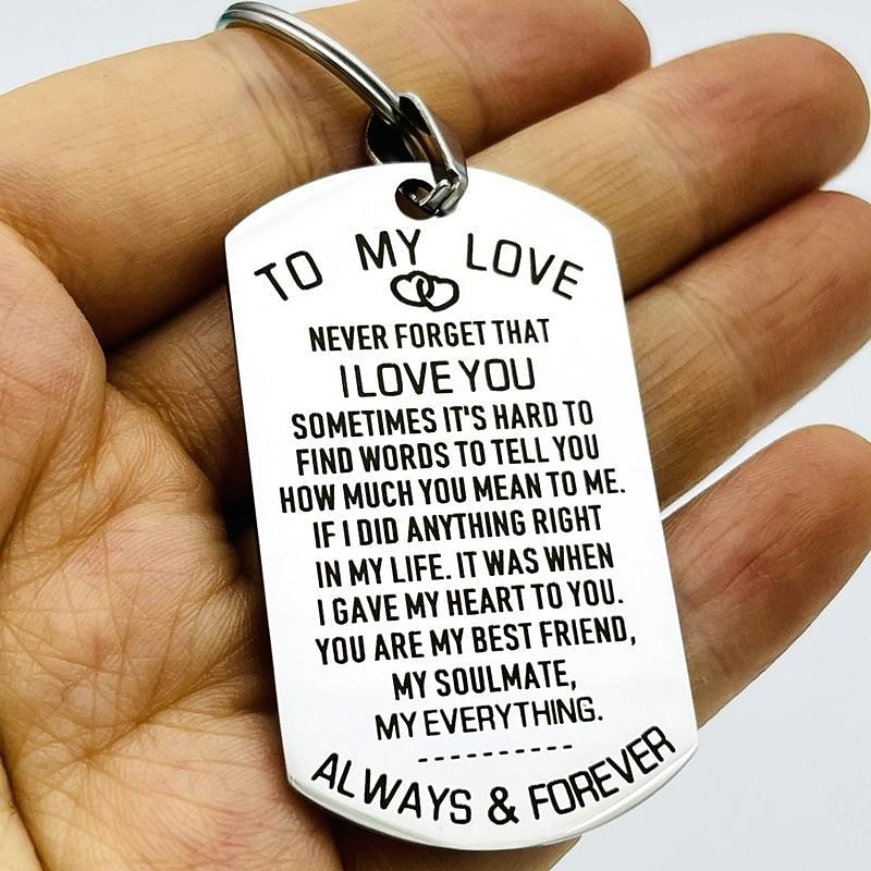 Lovely Keychain Gift for Husband/Wife - Perfect for Anniversaries Valentines Birthdays Boyfriends Girlfriends Him Her Women & Men!4