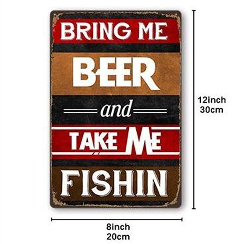 1pc Retro Metal Tin Sign Beer Tin Sign Vintage Bar Club Signs Wall Decor, Painting Wall Hanging for Home Decor Wall Art Metal Tin Sign 20x30cm/8''x12''2