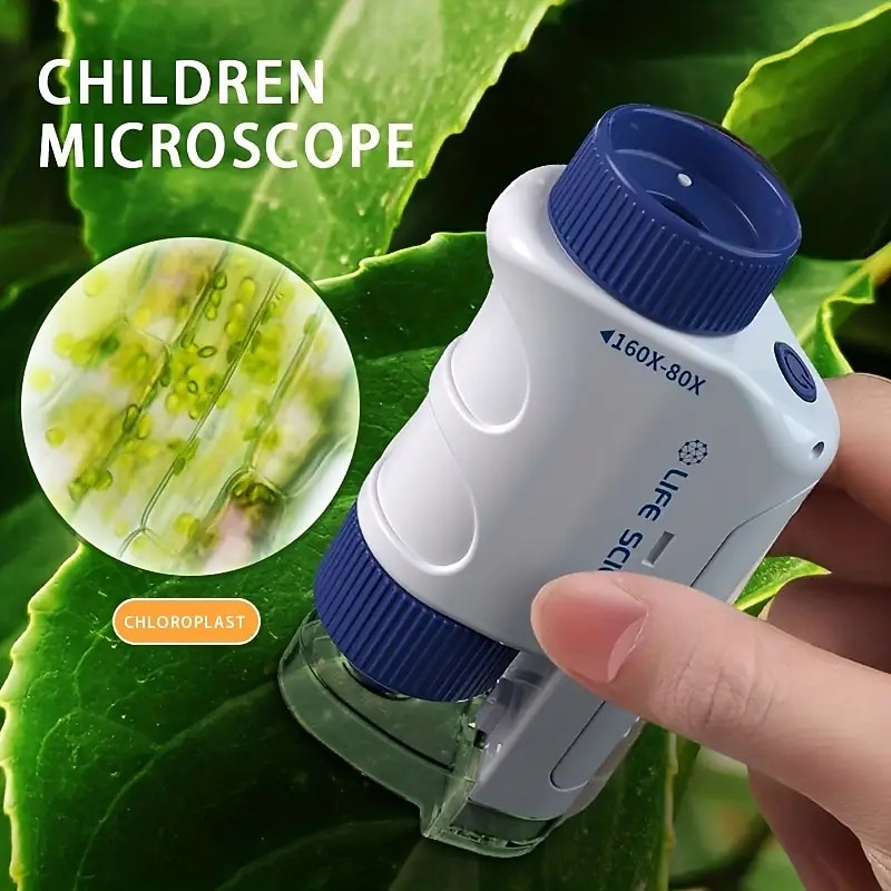 Microscope Children's Science Experiment Set for Primary and Middle School Students Electron optics Handheld Home Portable