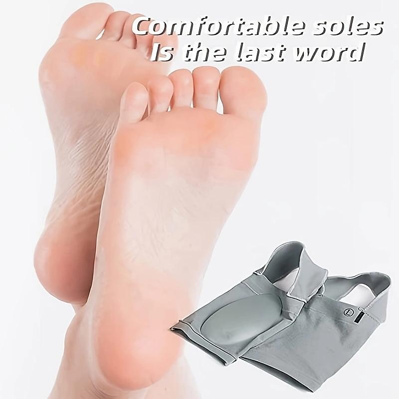 1pair Of Metatarsal Compression Arch Support Sleeves With Gel Pad Inside - Brace For Flat Foot & Plantar Fasciitis Pain Relief Women Men,Gray4