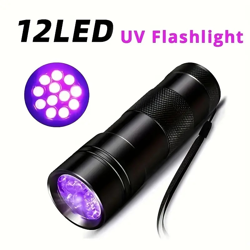 Perfect for Pet Urine Detection!-Reveal Unseen Stains Instantly with this 12 LED UV Light Flashlight2
