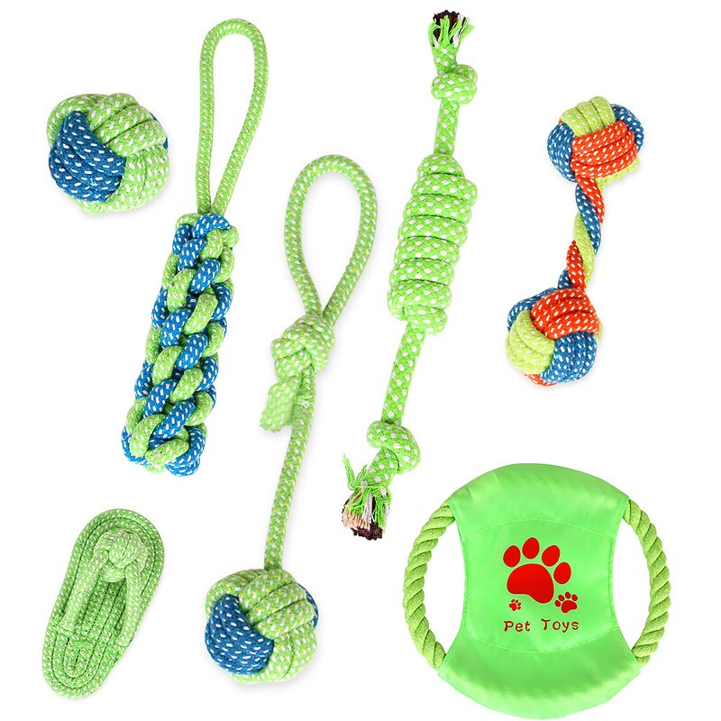 Puppy Teething Chew Toys - Durable Small Dog Toys for Puppies Dog Rope Chew Toys Bundle for Boredom Interactive Squeaky Treat Dispensing Ball Funny Flyer Non-Toxic & Safe2