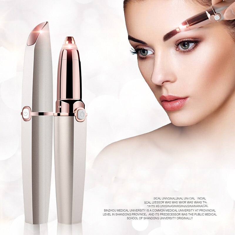 Facial Hair Removal for Women Rechargeable Hair Remover 2 in 1 Eyebrow Trimmer and Face Shavers for Women Hair Removal for Eyebrows Peach Fuzz Lips Arms with Light4