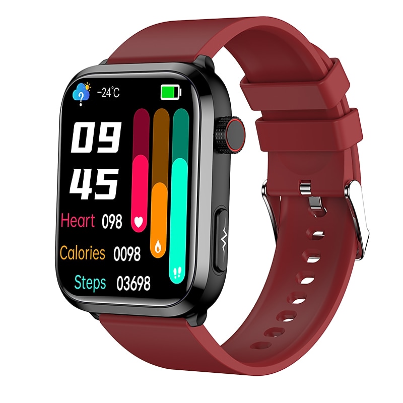 iMosi ET210 Smart Watch 1.91 inch Smartwatch Fitness Running Watch Bluetooth ECG+PPG Temperature Monitoring Pedometer Compatible with Android iOS Women Men Long Standby Hands-Free Calls Waterproof IP 12