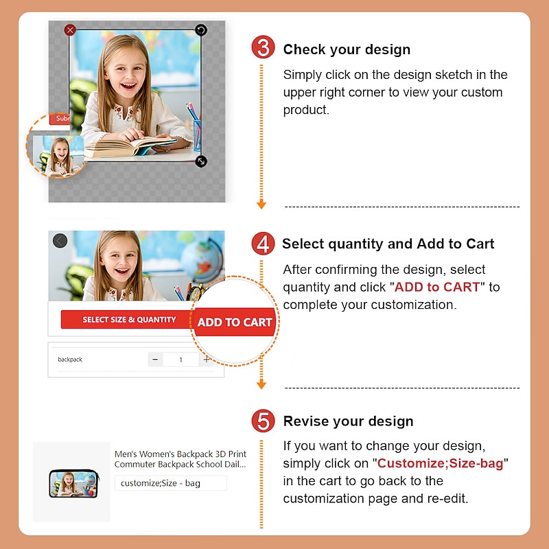 Custom Photo Pencil Case for Kids – Personalized Zipper Pouch for Back to School Supplies, Ideal for Boys and Girls4