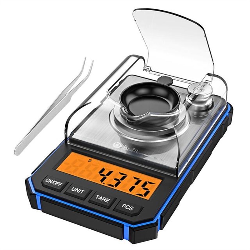 Electronic Digital Scale Portable Mini Scale High Precision Professional Pocket Scale Milligram 0.001g/50g Calibration Weights