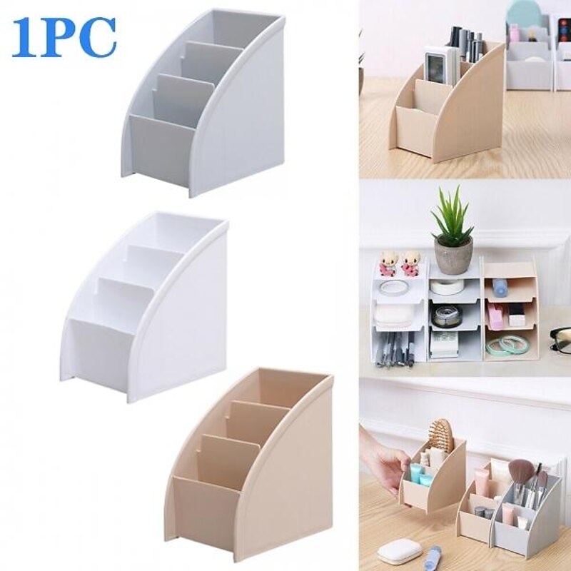 1PC Plastic Desktop Storage Box Cell Phone Holder TV Remote Control Stand Box - Main Image