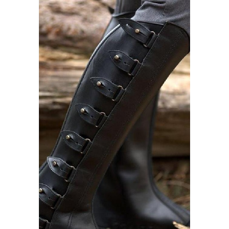 Retro Vintage Punk & Gothic Medieval Armor Leg Warmers Gaiters Viking Crusader Elven Fancy Dress Women's Pirate Steampunk Halloween Carnival Masquerade Casual Daily LARP Adults' Shoe Cover All Seasons4