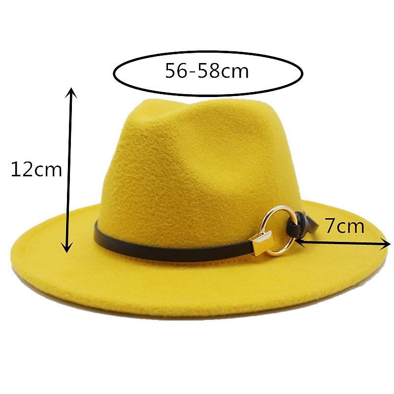Men's Kentucky Derby Hat Fedora Hat Brim Hat Black Yellow Party Solid Colored3