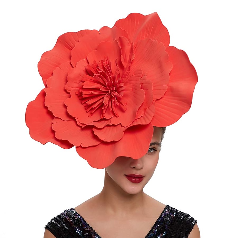 Fascinators synthetic fibre Halloween Kentucky Derby Funny Sun Protection With Flower Headpiece Headwear2