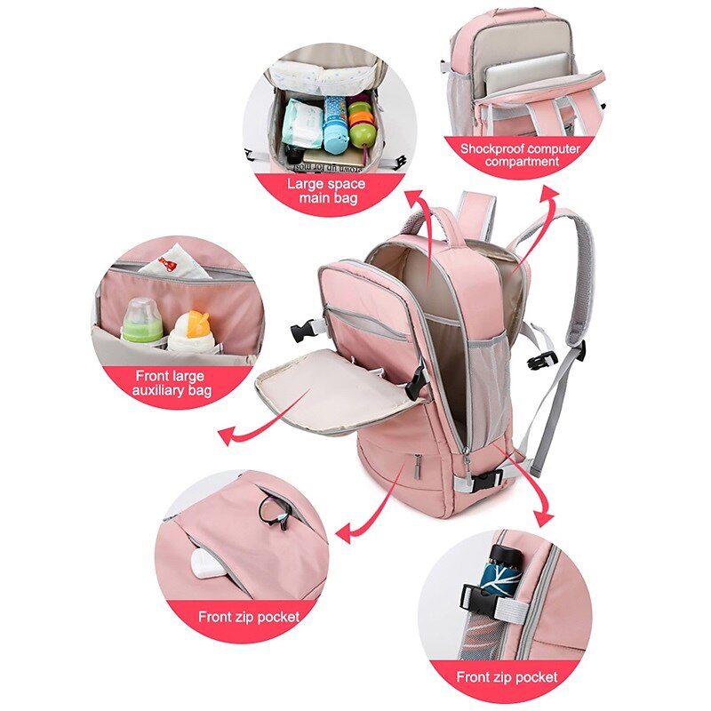 Women Travel Backpack Water Repellent Anti-Theft Stylish Casual Daypack Bag with Luggage Strap USB Charging Port Backpack4