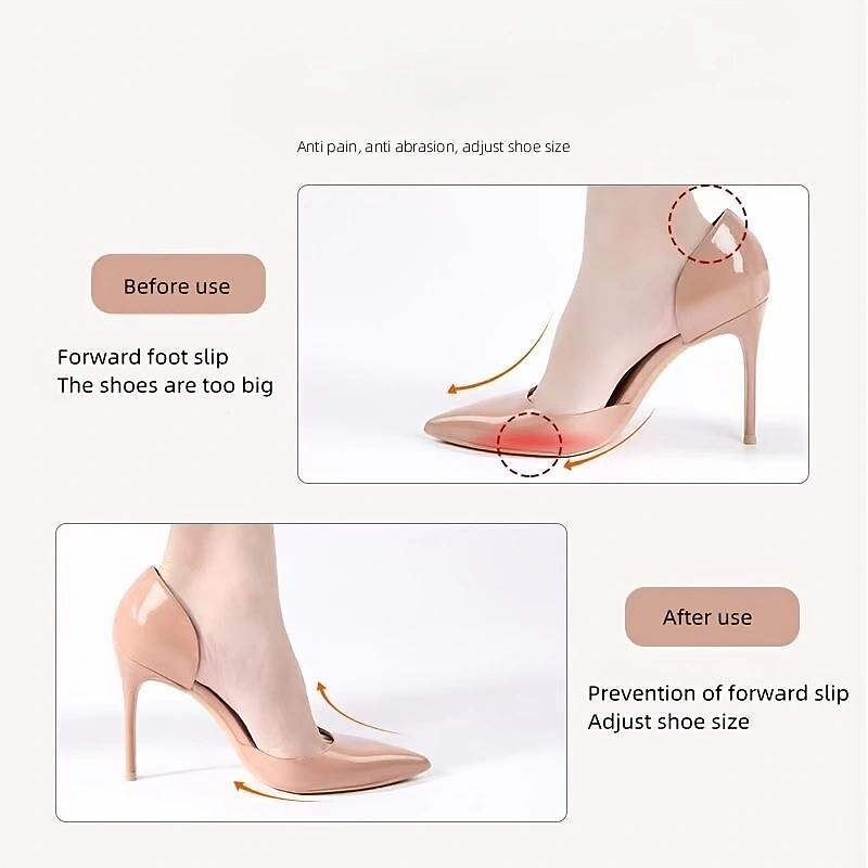 2 Pairs Women's Transparent Gel Insoles for High Heels with Anti-Slip and Cushioning Design - Comfortable Foot Pads for All-Day Wear4