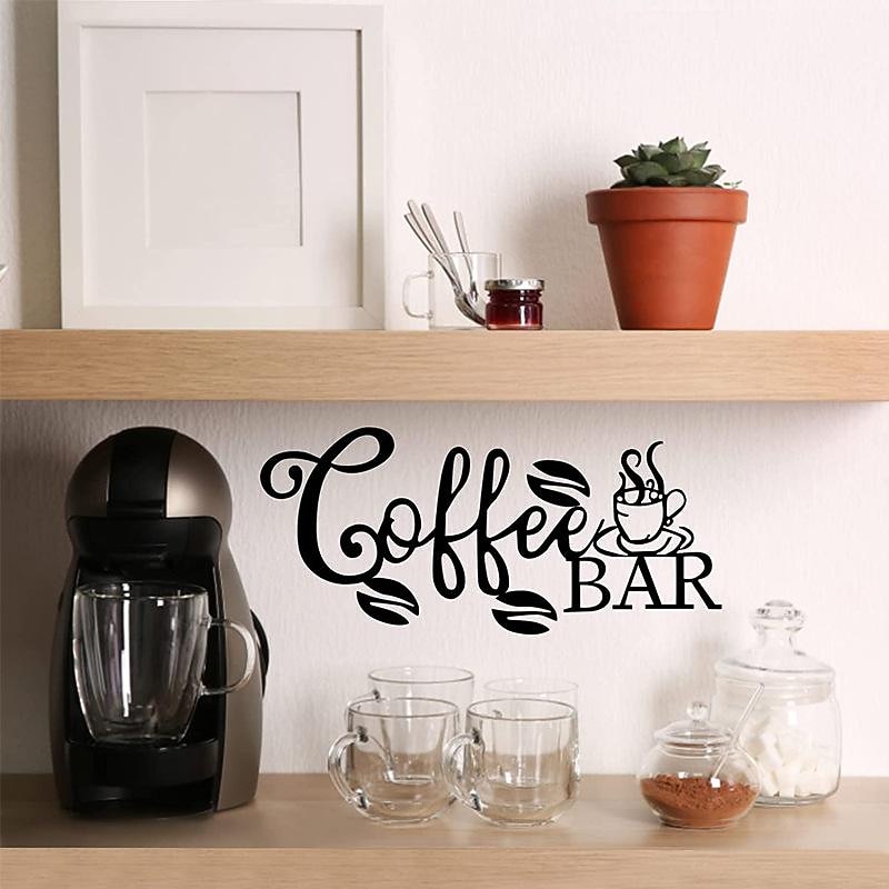 Coffee Metal Wall Decor Metal Wall Art Bird Ornament Home Bedroom Living Room Window Decoration2