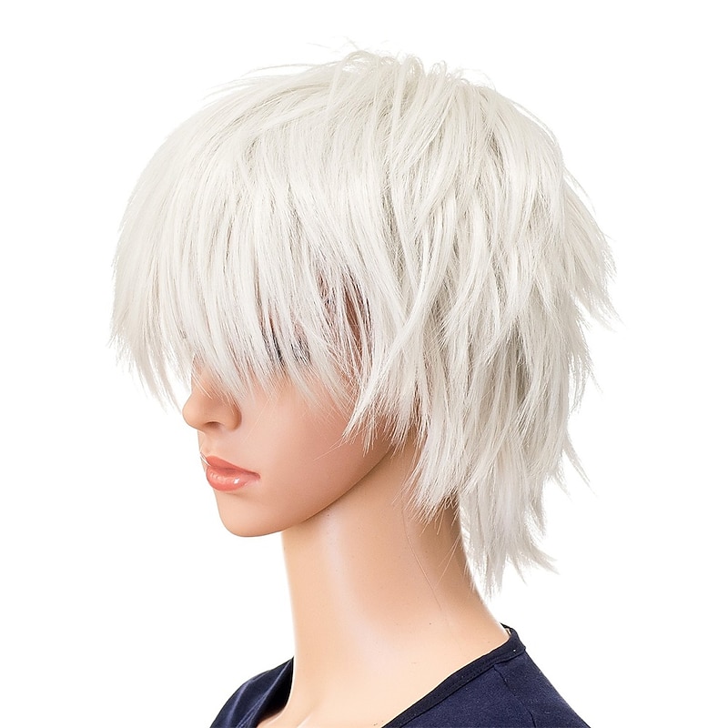 Unisex Fashion Spiky Layered Short Anime Cosplay Wig for Men and Women Halloween Wigs3