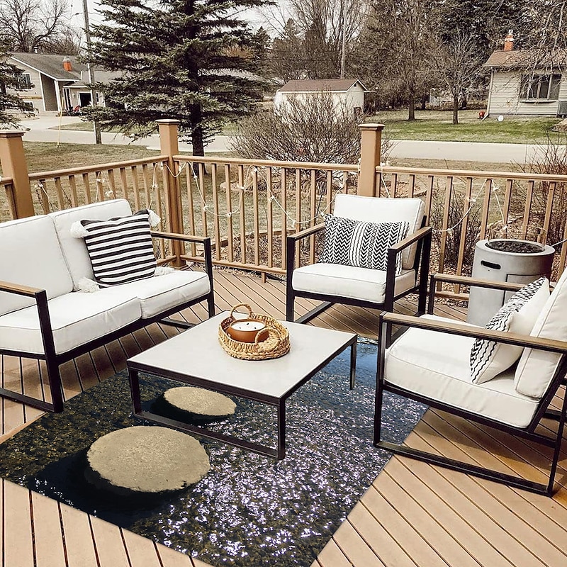 Beautiful Landscape Woods Flannel Fabric Printed Home Entrance Mattress Bathroom Mattress Mattress3