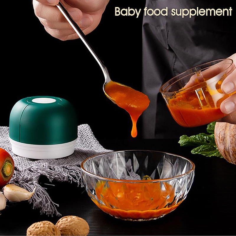 250mL USB Charging Mini Electric Garlic Chopper Ginger Masher Machine Chili Vegetable Crusher Kitchen Tools3