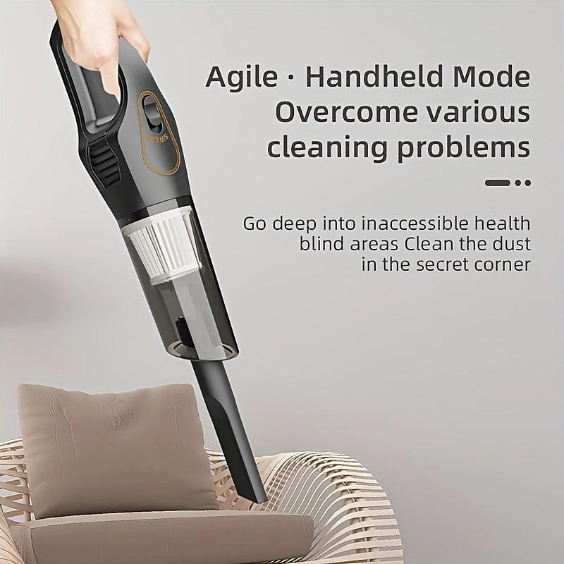 Handheld Wet & Dry Cordless Vacuum Cleaner Lightweight Household Stick Vacuum With Strong Suction Portable Rechargeable Handheld Vacuum For Hard Floor Stairs Sofa Home Car Outdoor Tents4