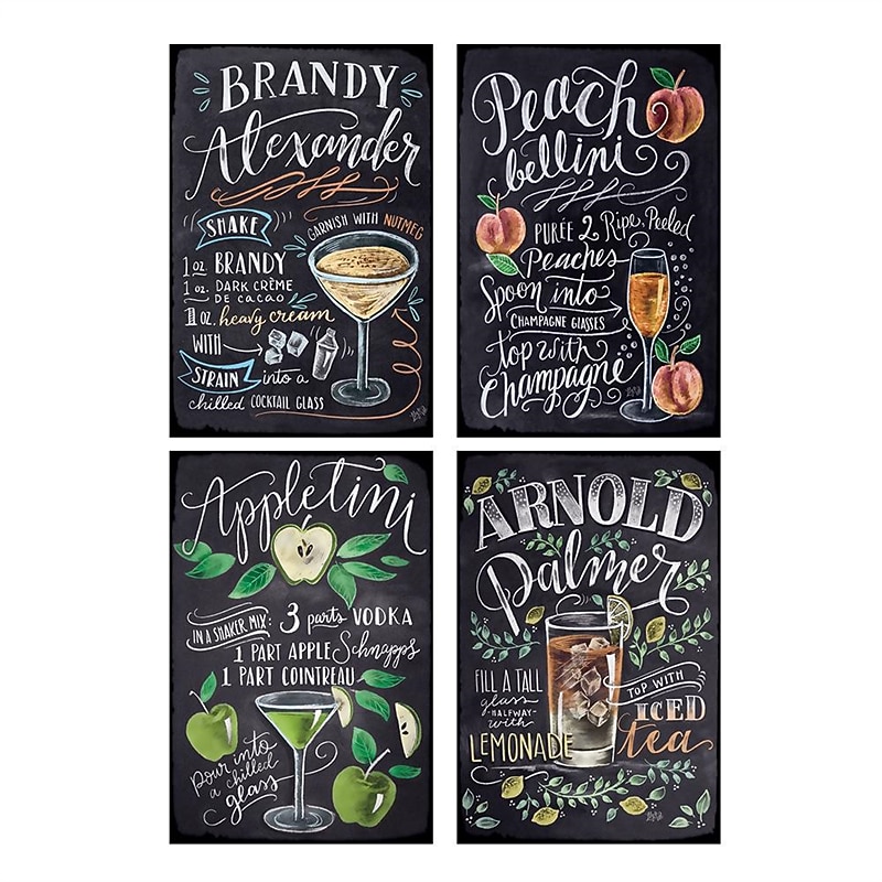 1pc Retro Metal Tin Sign Summer Fruit Drinks Tin Sign Vintage Kitchen Signs Wall Decor, Painting Wall Hanging for Home Decor Wall Art Bar Menu Decor Metal Tin Sign 20x30cm/8''x12''4