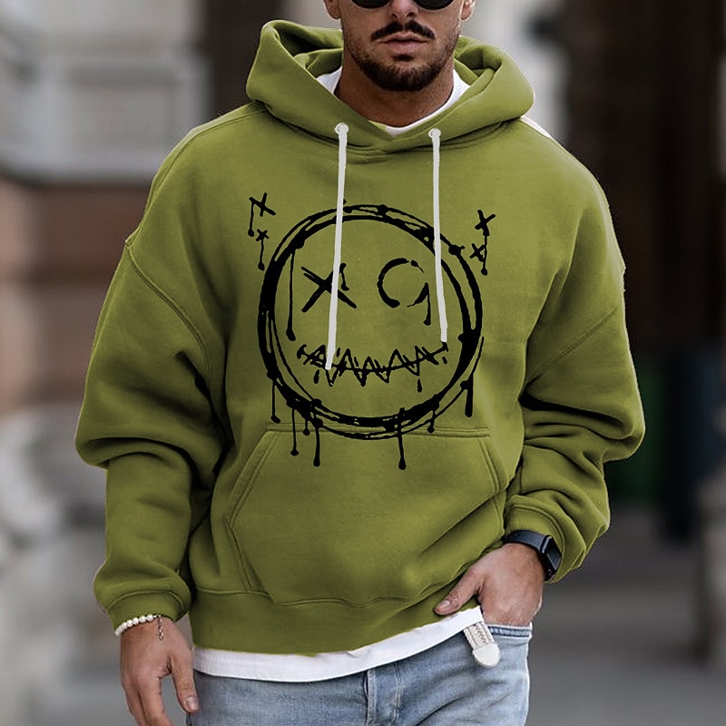 Men's Cartoon Graphic Prints Hoodie Hoodies Sweatshirt Streetwear Designer Long Sleeve Hooded Daily Sports Pink Blue Print Spring &  Fall Designer