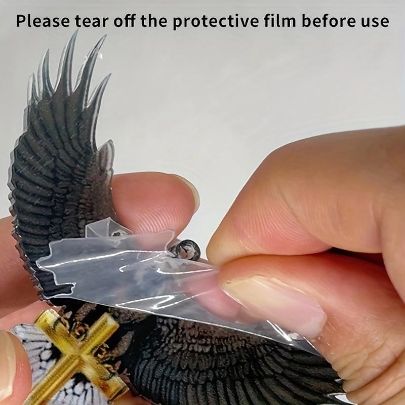 1pc Car Acrylic Brown Flying Eagle Hanging Decoration for Rear View Mirror Accessories Interior Pendant3