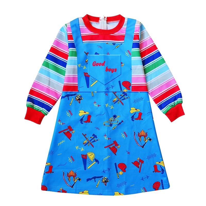 Chucky Chucky Bride of Chucky Cosplay Costume Outfits Cosplay Movie Cosplay for Girls' Kid's Masquerade4