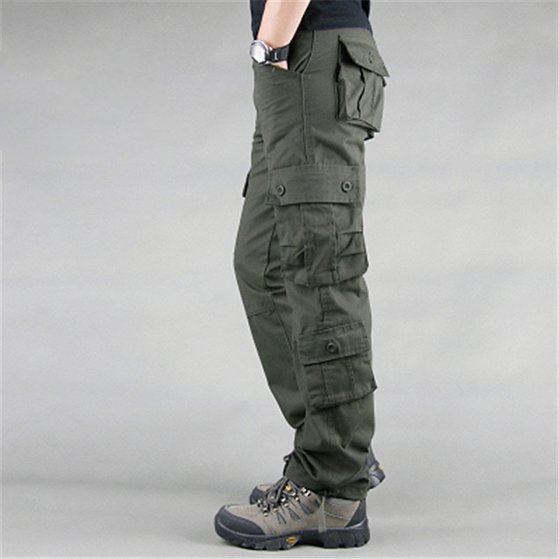 Men's Cargo Pants Cargo Trousers Hiking Pants Pocket Plain Comfort Breathable Outdoor Daily Going out Fashion Casual Camouflage Blue Camouflage Black2