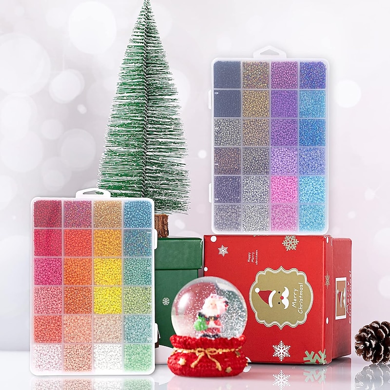 36000pcs Glass Seed Beads 2mm Beads 48 Colors 12/0 Small Bracelets Beads and 260 Letter Beads for Jewelry Making Crafts,Bracelets Making Kit4