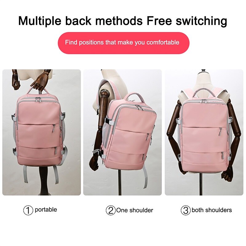 Women Travel Backpack Water Repellent Anti-Theft Stylish Casual Daypack Bag with Luggage Strap USB Charging Port Backpack3